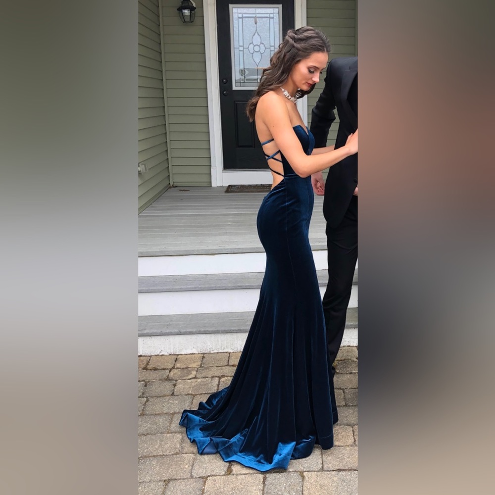 Velvet prom dress